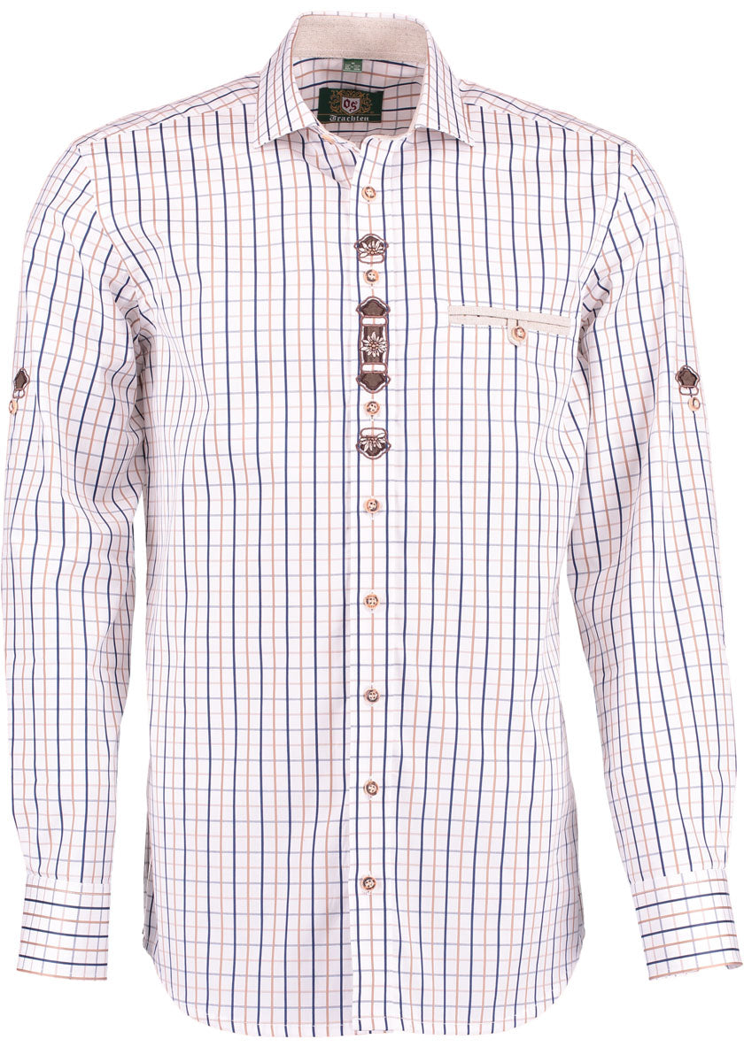 OS Trachten Trachtenhemd Slim Fit Spaja