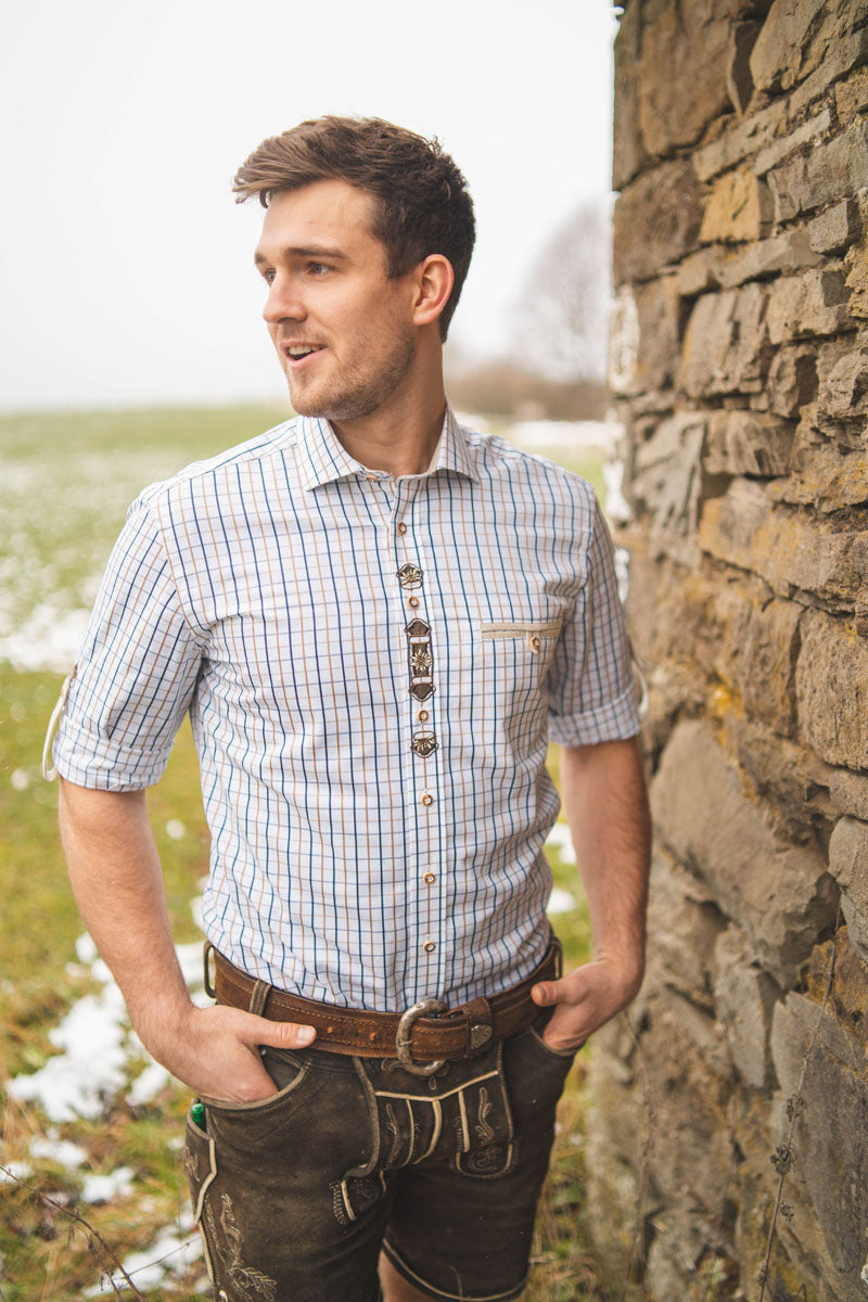 OS Trachten Trachtenhemd Slim Fit Spaja
