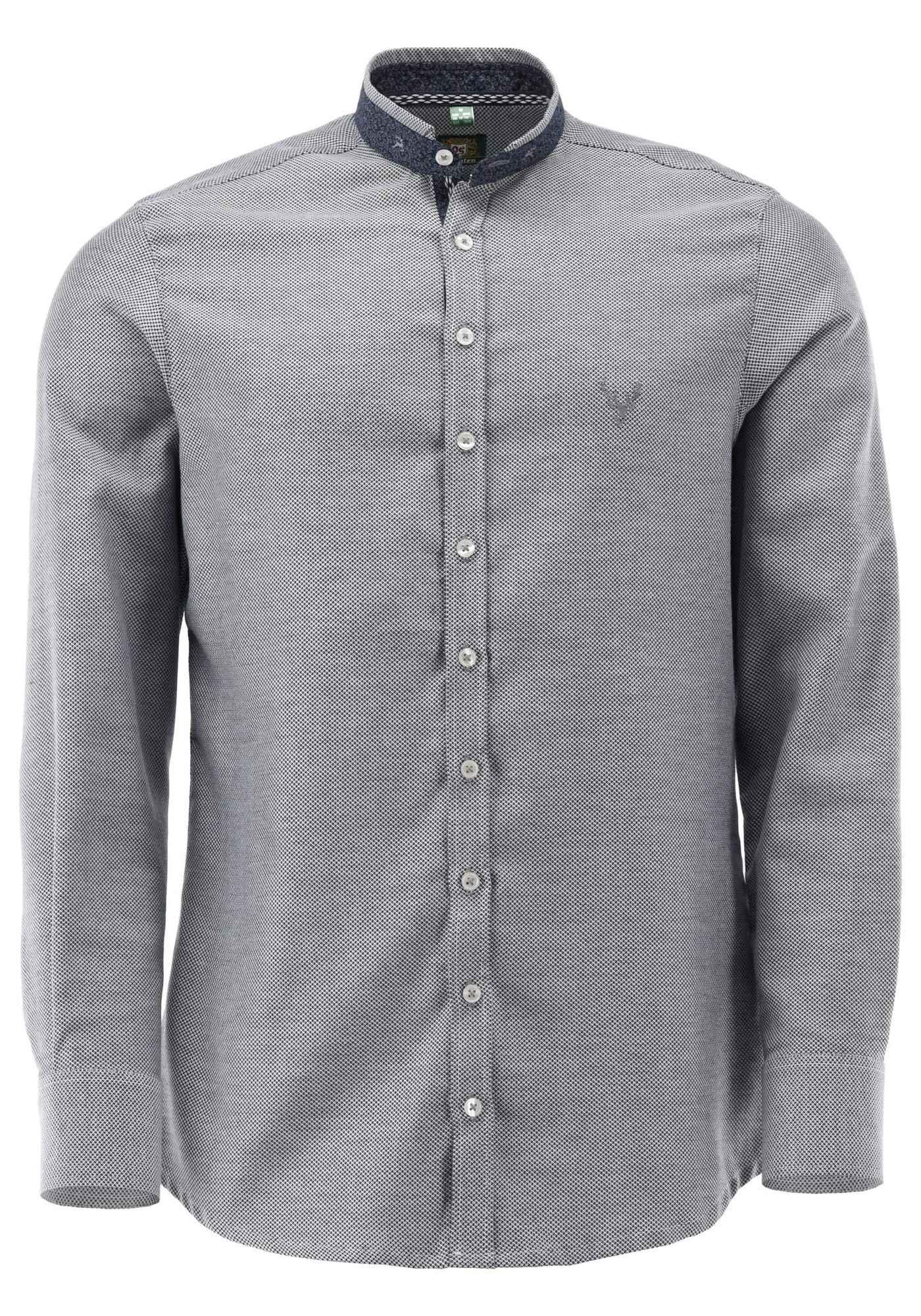 OS Trachten Trachtenhemd Slim Fit Tomno