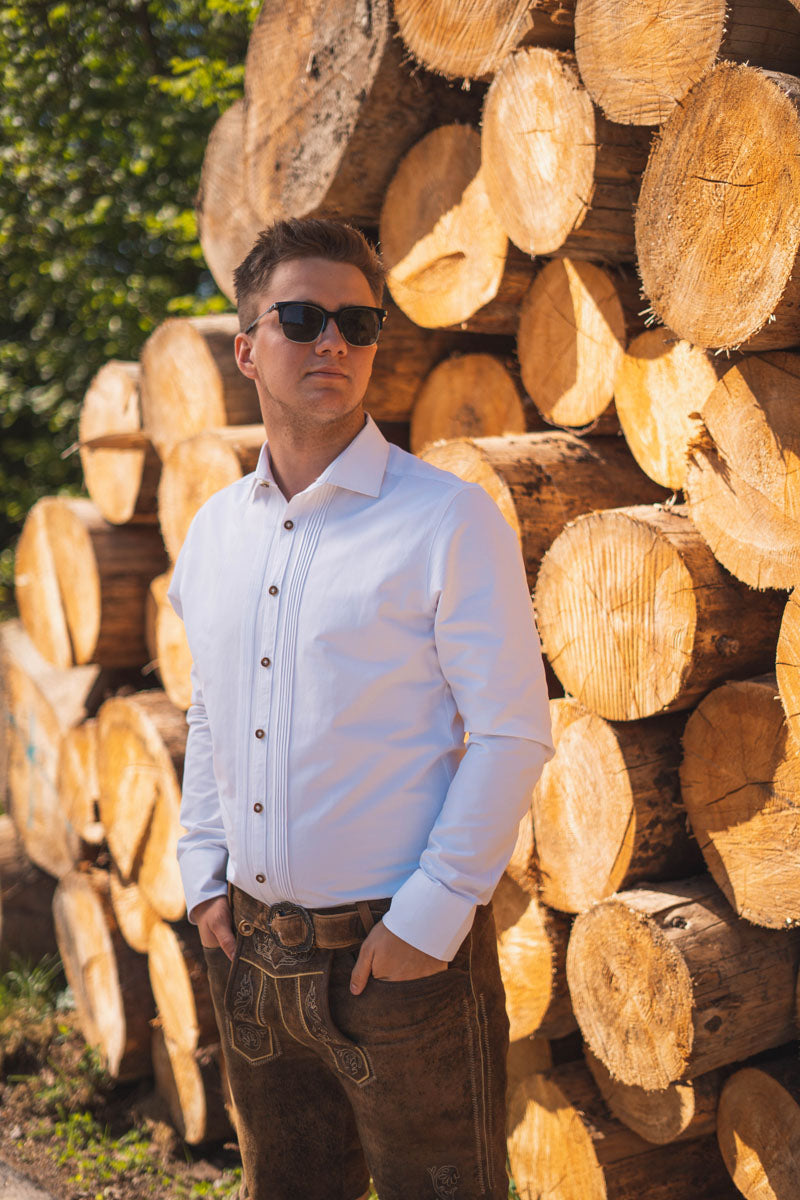 OS Trachten Trachtenhemd Slim Fit Lexor