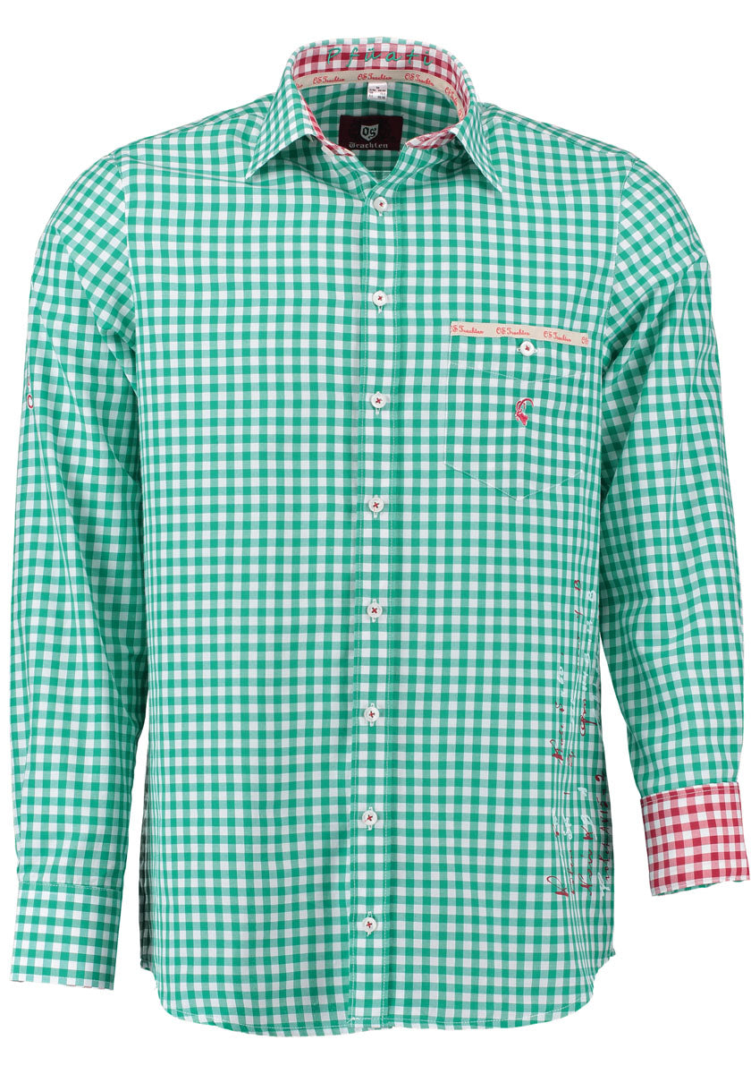 OS Trachten Trachtenhemd Slim Fit Ubegu
