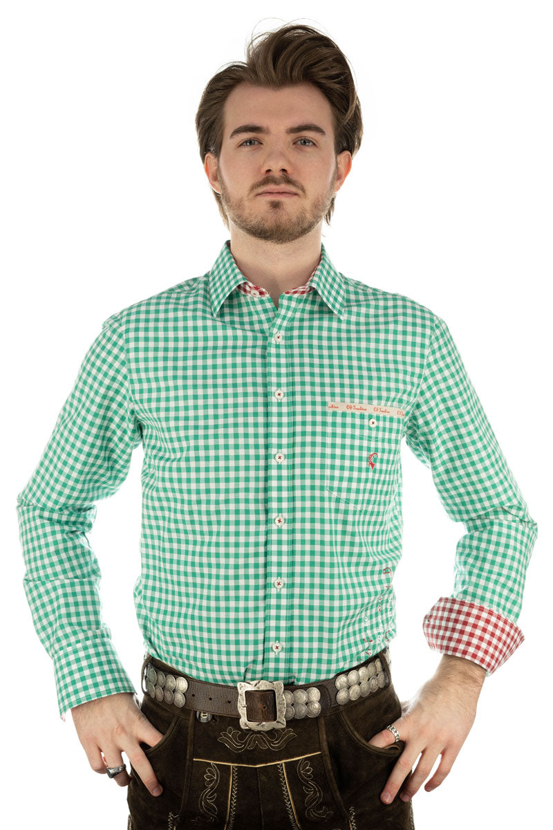 OS Trachten Trachtenhemd Slim Fit Ubegu