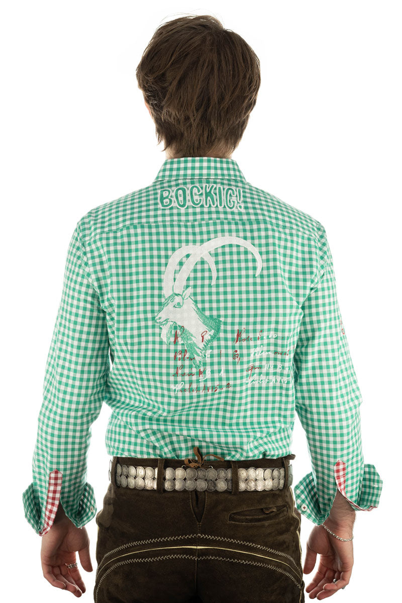 OS Trachten Trachtenhemd Slim Fit Ubegu