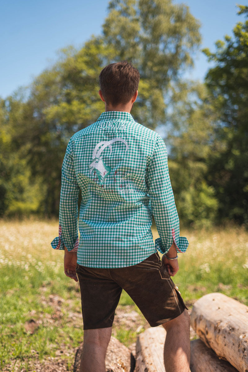 OS Trachten Trachtenhemd Slim Fit Ubegu
