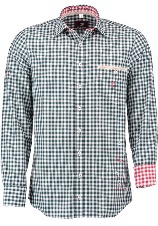 OS Trachten Trachtenhemd Slim Fit Ubegu