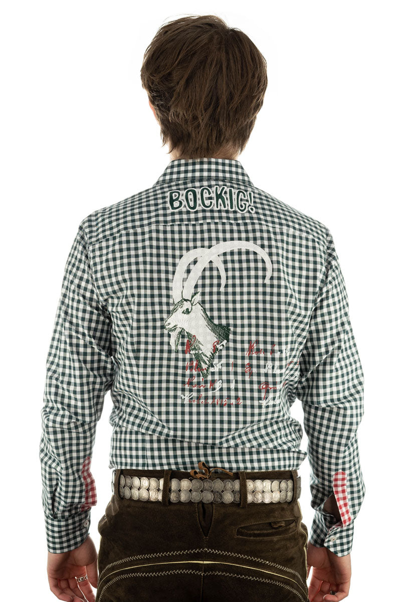 OS Trachten Trachtenhemd Slim Fit Ubegu