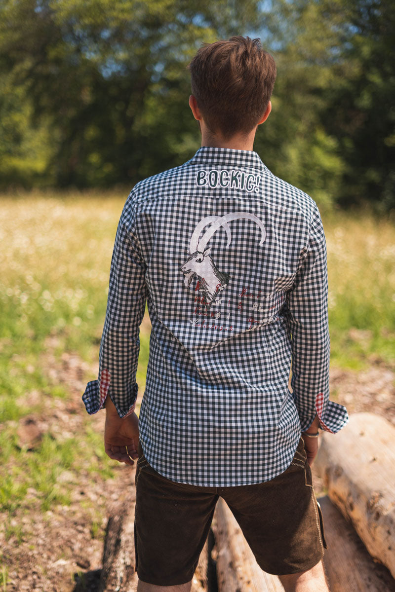 OS Trachten Trachtenhemd Slim Fit Ubegu