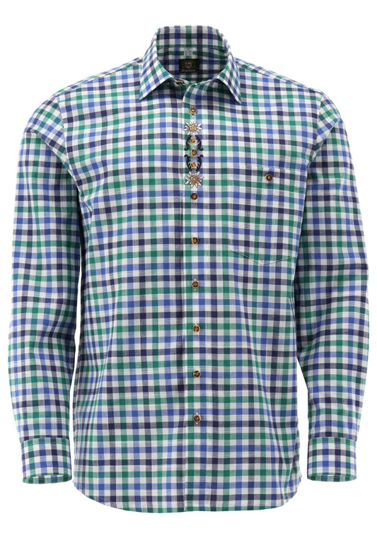 OS Trachten Trachtenhemd Slim Fit Rakop
