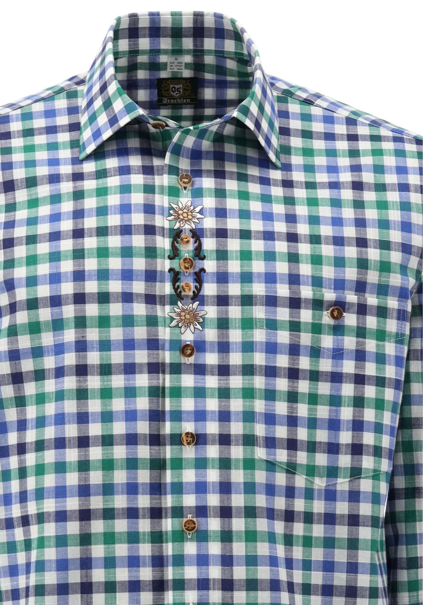 OS Trachten Trachtenhemd Slim Fit Rakop