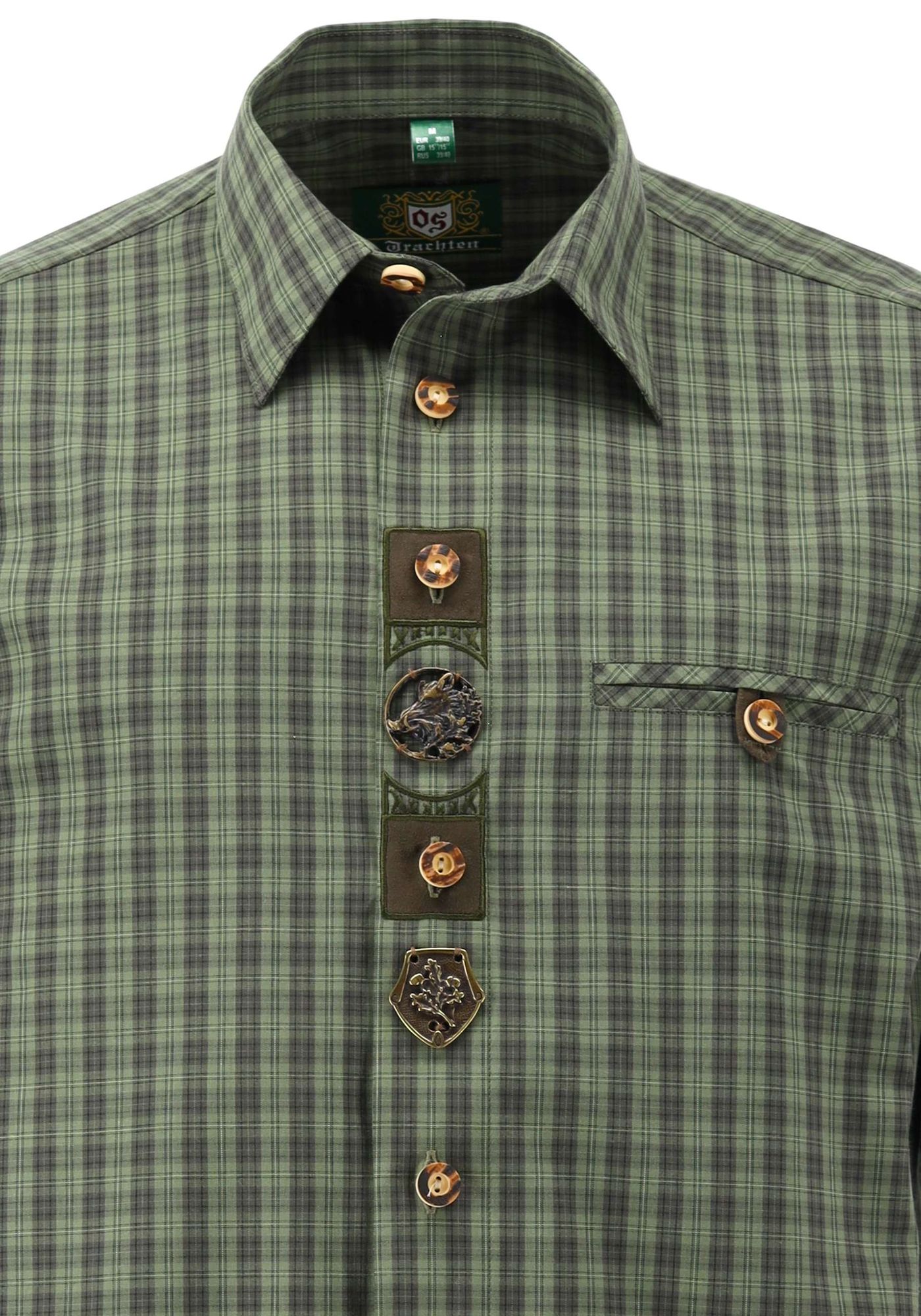 OS Trachten Jagdhemd Slim Fit Fumu