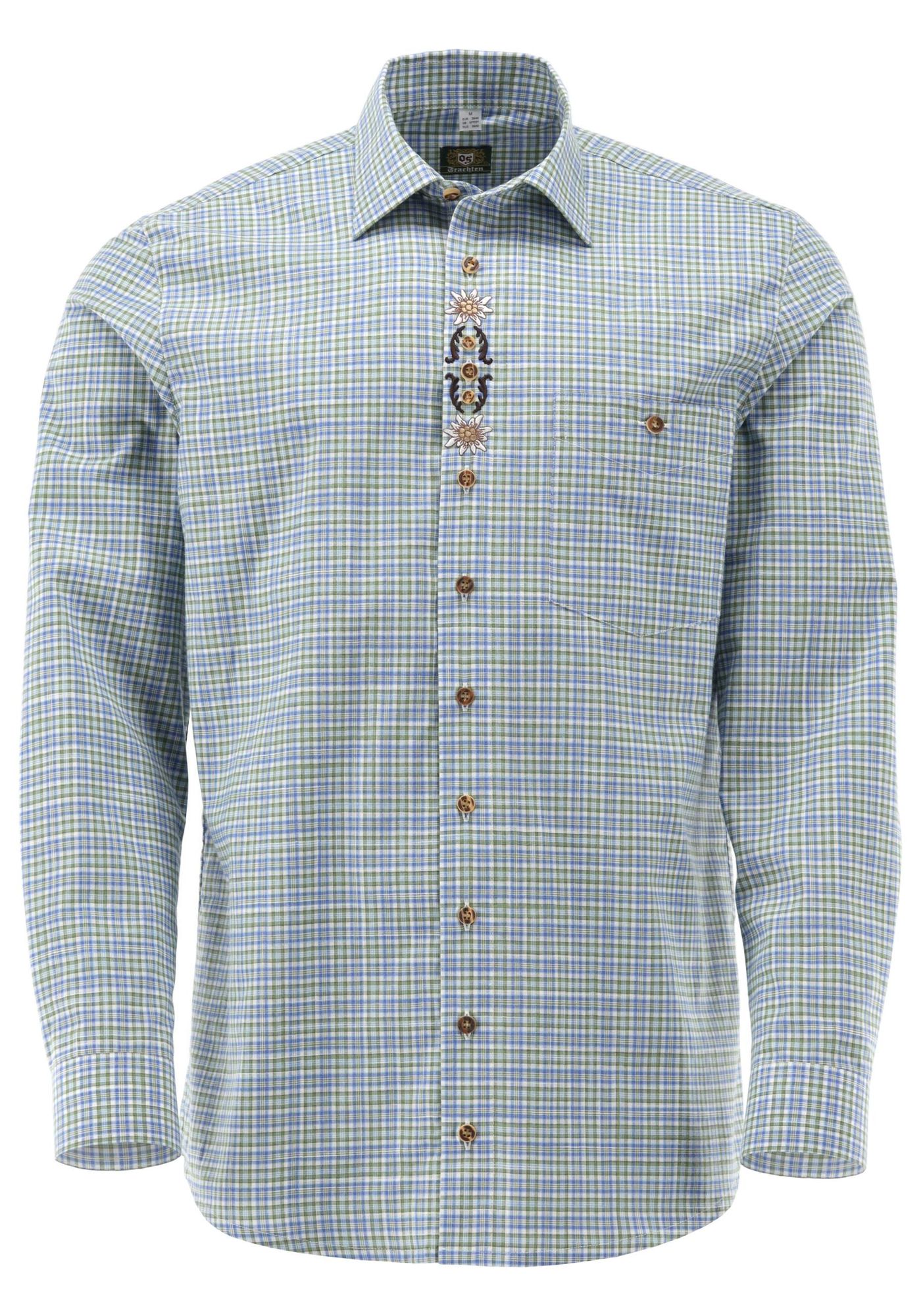 OS Trachten Trachtenhemd Slim Fit Pluwi
