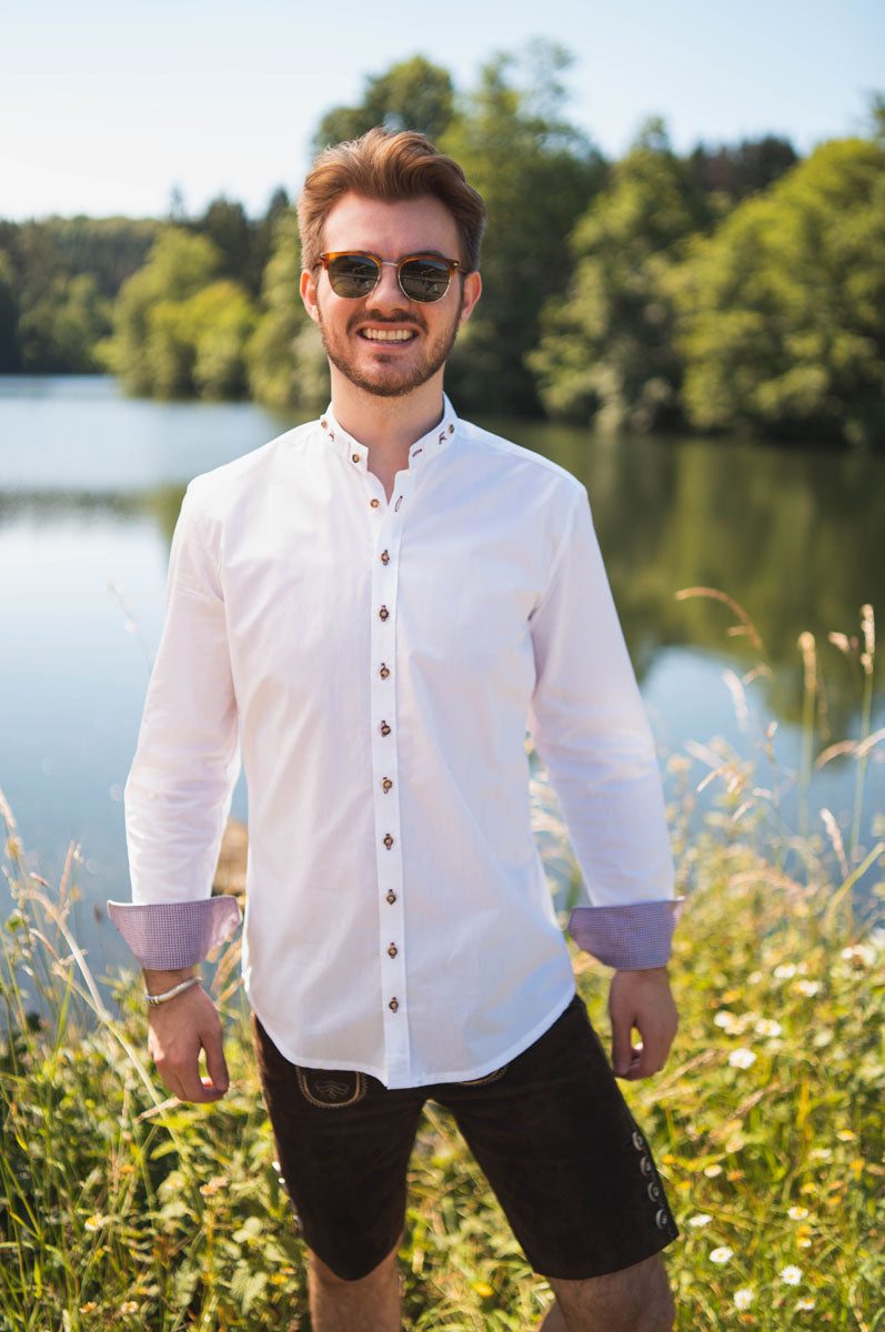 OS Trachten Trachtenhemd Slim Fit Omsaya