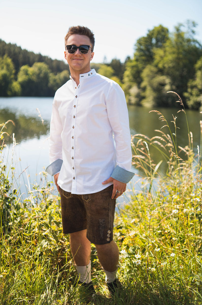 OS Trachten Trachtenhemd Slim Fit Omsaya