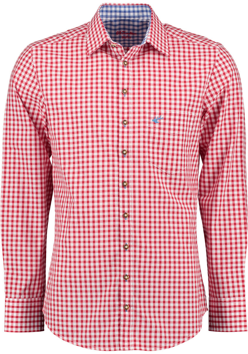 OS Trachten Trachtenhemd Slim Fit Pasevu