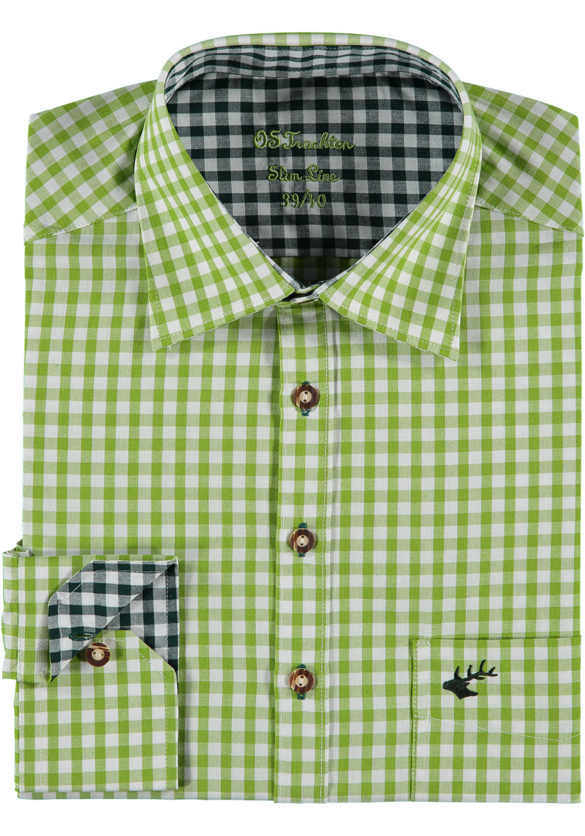OS Trachten Trachtenhemd Slim Fit Pasevu