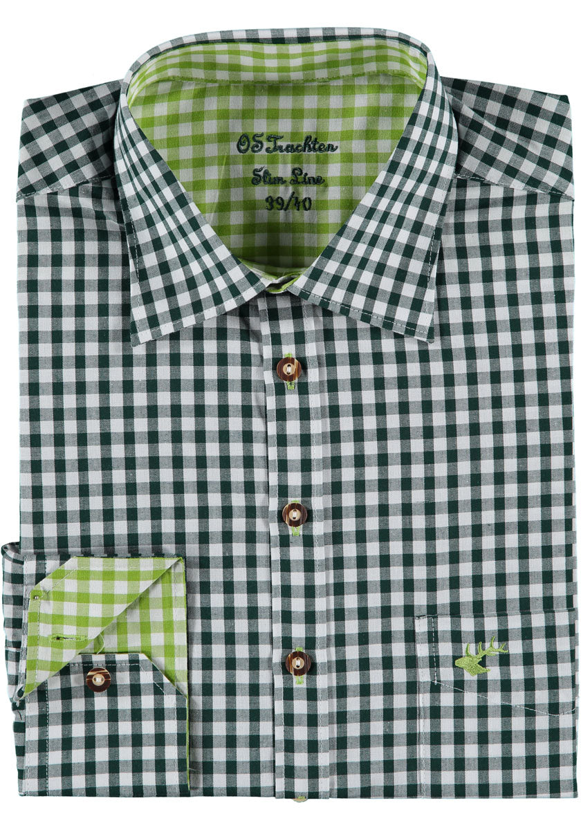 OS Trachten Trachtenhemd Slim Fit Smegy (extra lang)