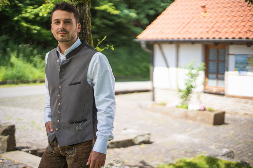 OS Trachten Trachtenhemd Slim Fit Storax