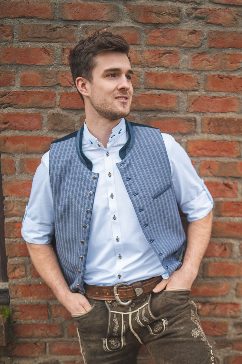 OS Trachten Trachtenhemd Slim Fit Prayat