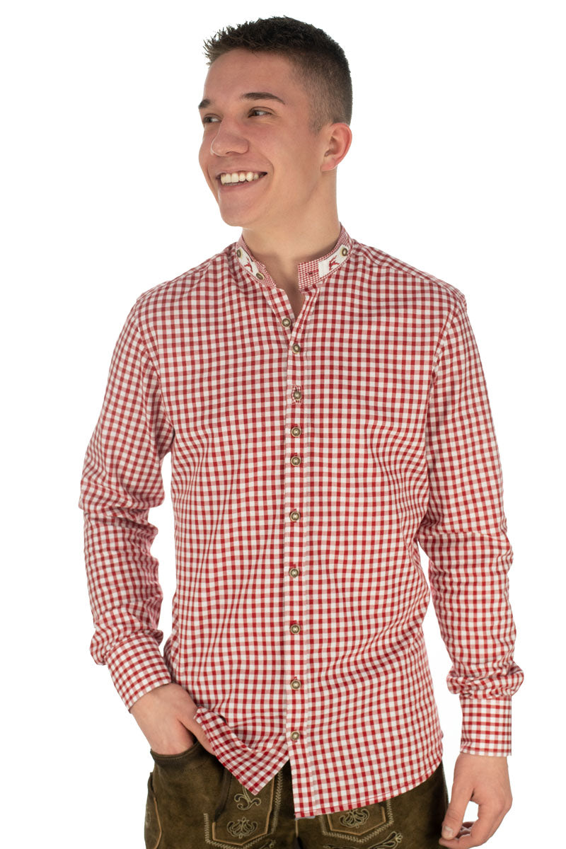 OS Trachten Trachtenhemd Slim Fit Prabu