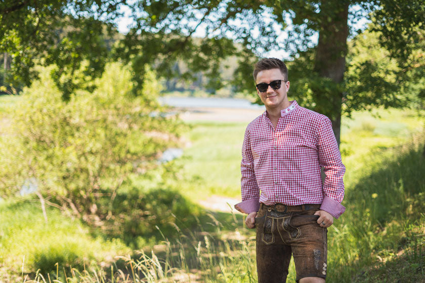 OS Trachten Trachtenhemd Slim Fit Prabu