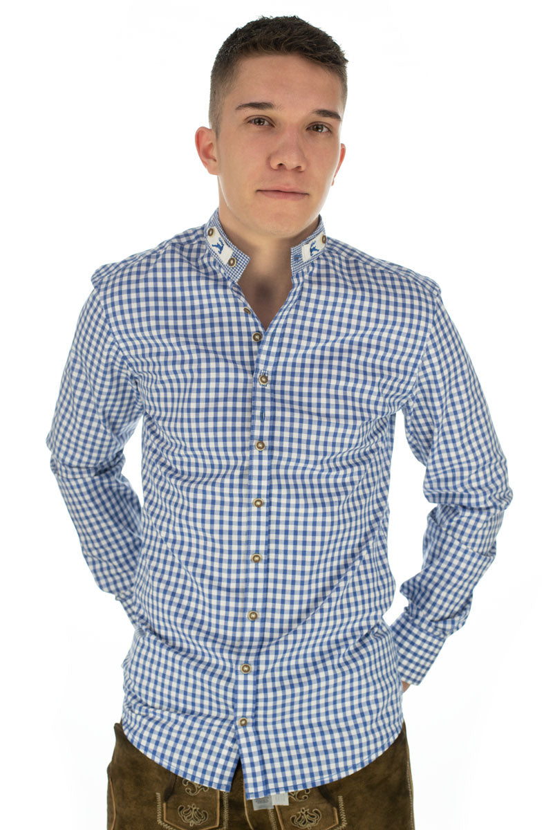 OS Trachten Trachtenhemd Slim Fit Prabu
