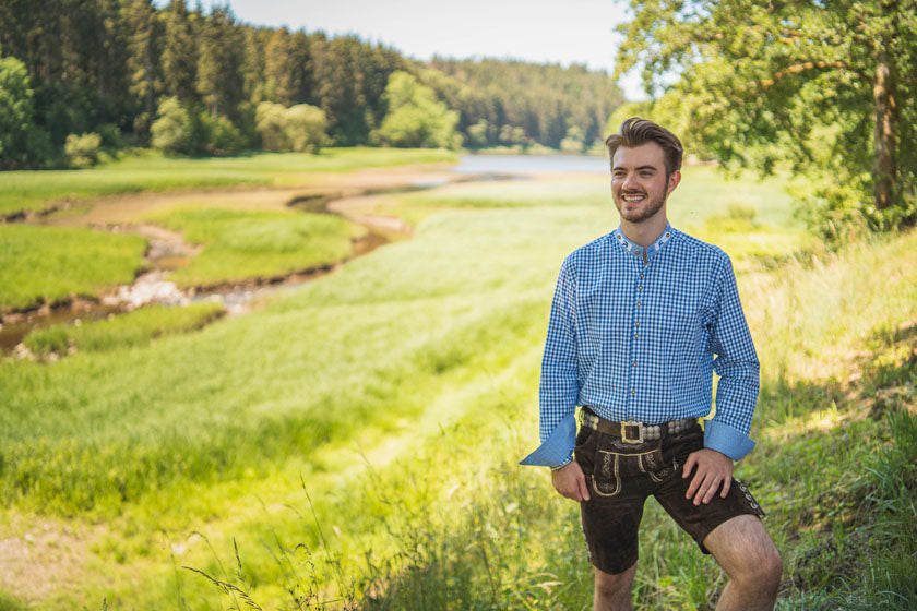 OS Trachten Trachtenhemd Slim Fit Prabu