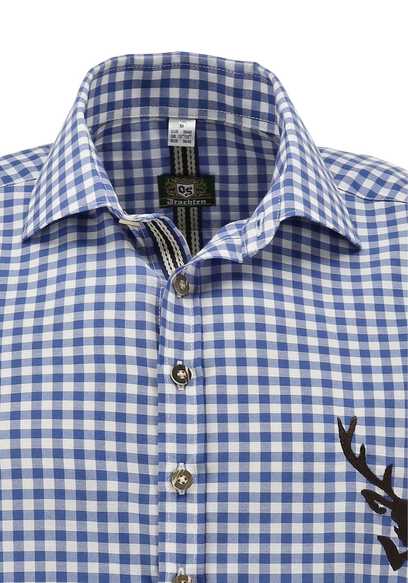 OS Trachten Trachtenhemd Slim Fit Lamenta