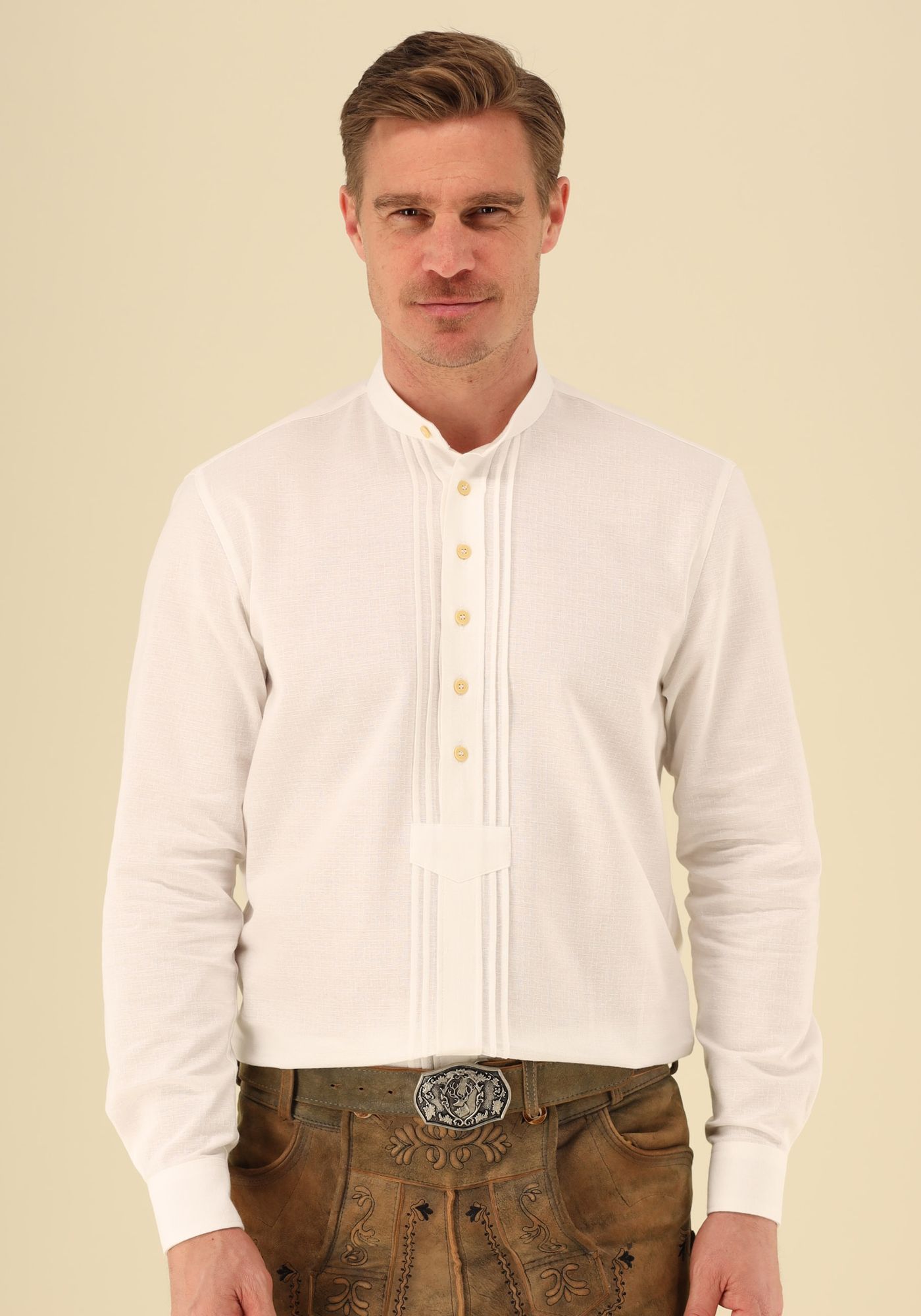 OS Trachten Trachtenhemd Slim Fit Iriti