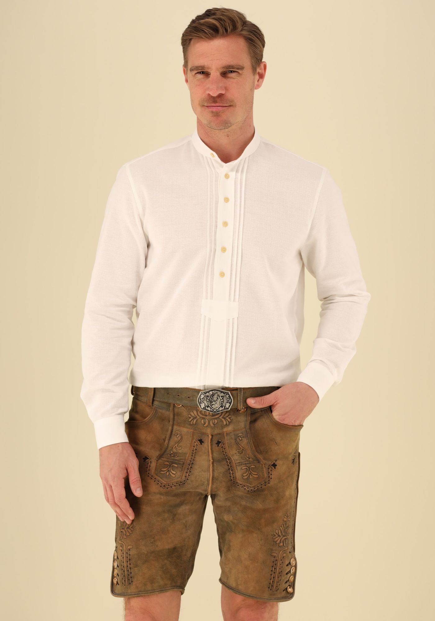 OS Trachten Trachtenhemd Slim Fit Iriti