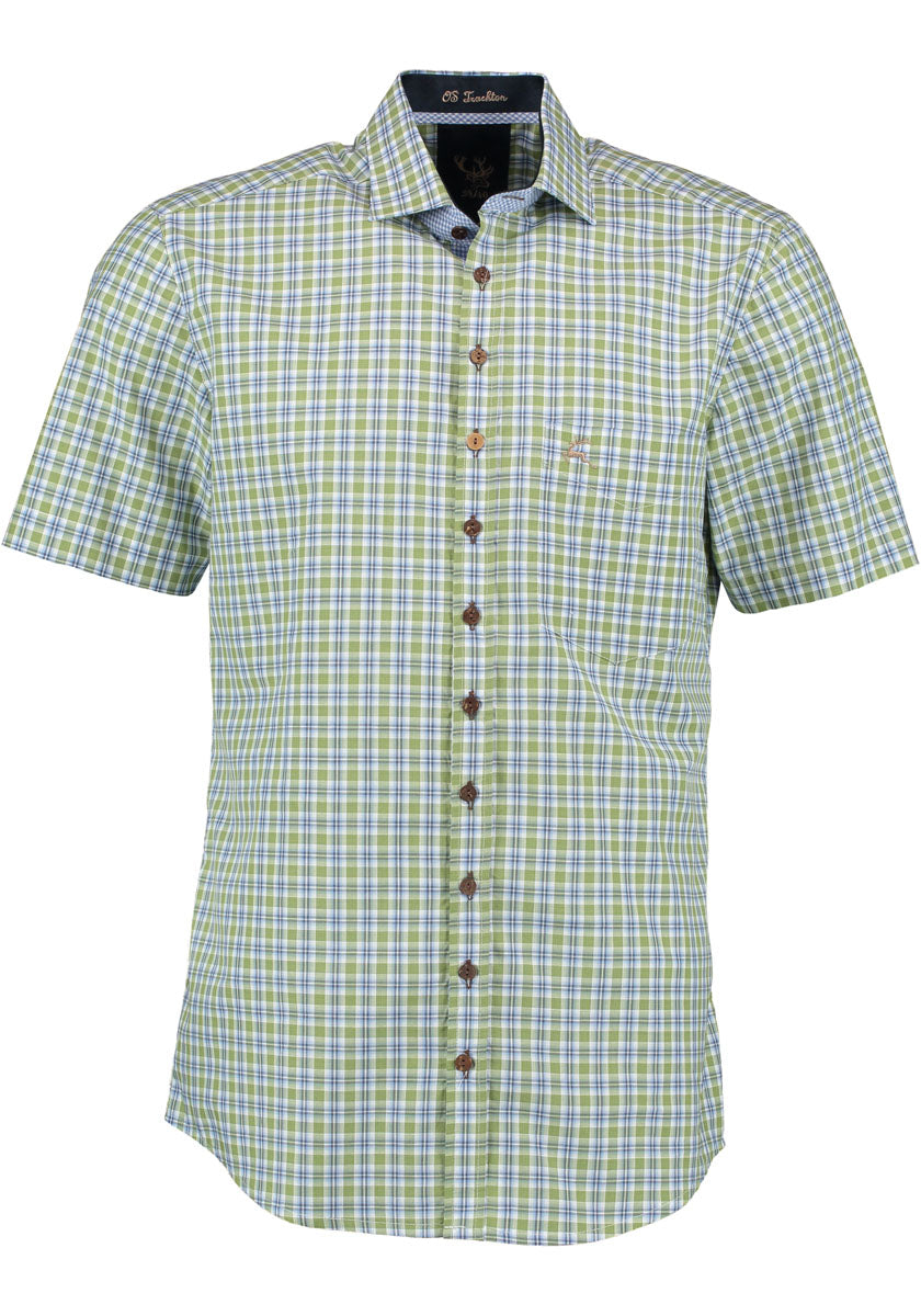 OS Trachten Trachtenhemd Slim Fit Azecu