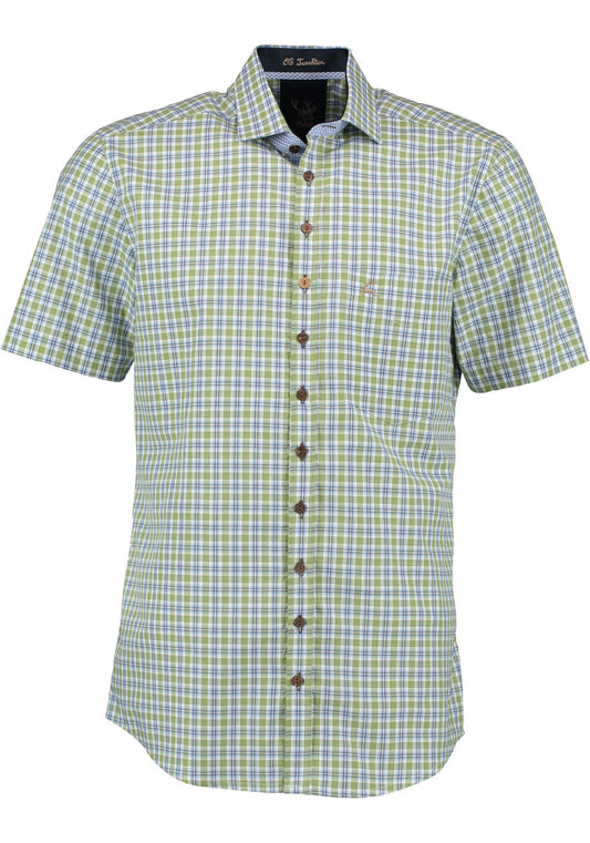 OS Trachten Trachtenhemd Slim Fit Azecu