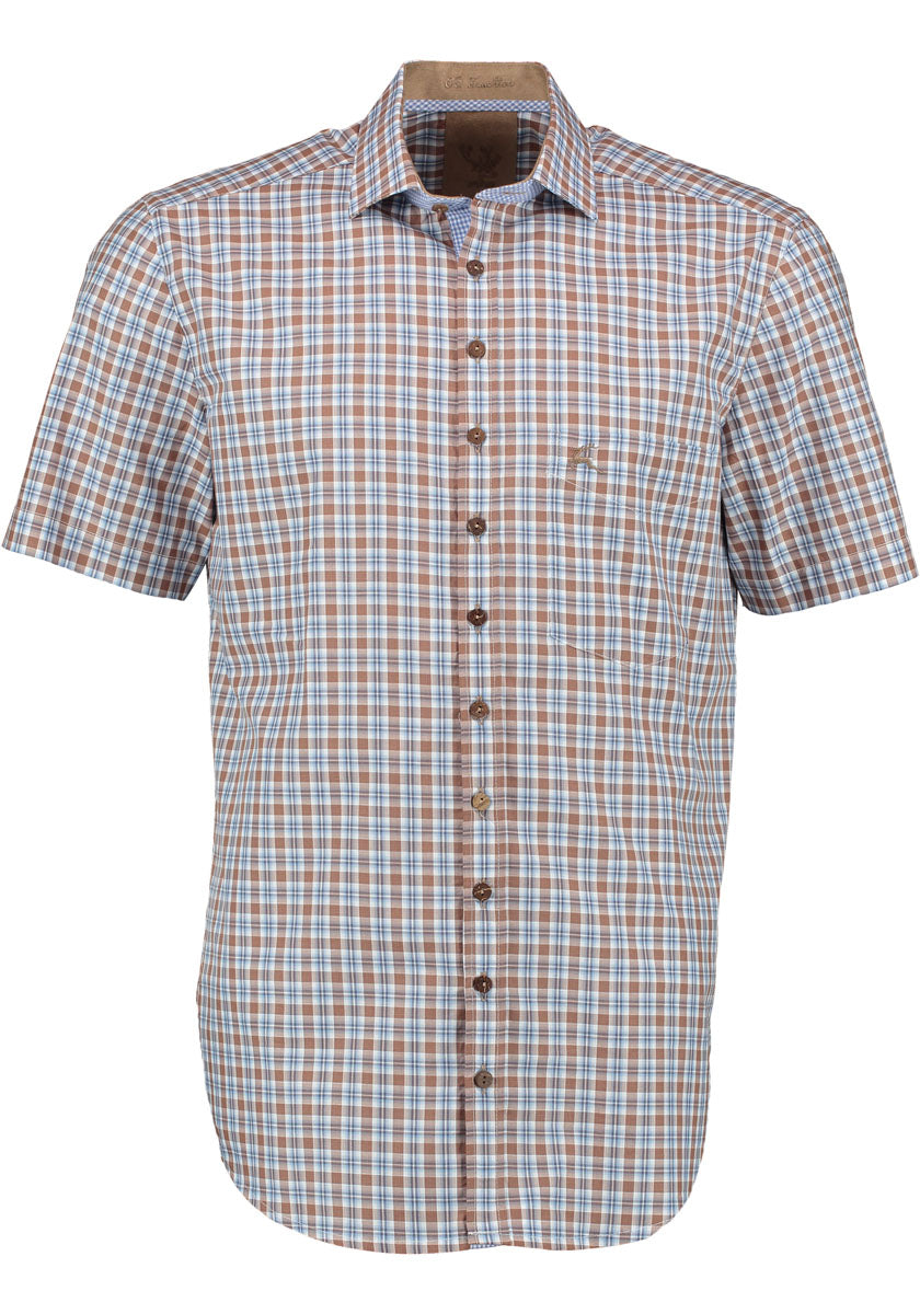 OS Trachten Trachtenhemd Slim Fit Azecu