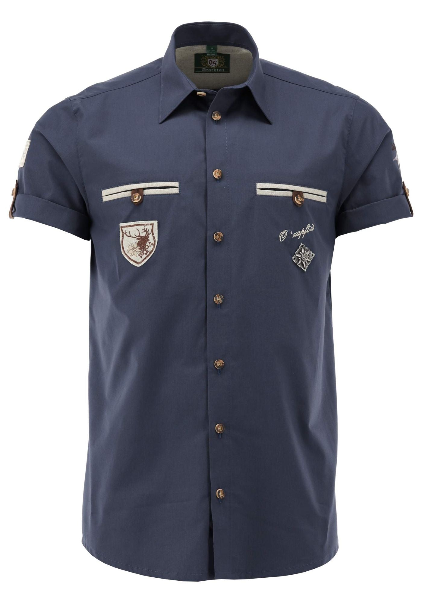 OS Trachten Kurzarmhemd Slim Fit Enuwo