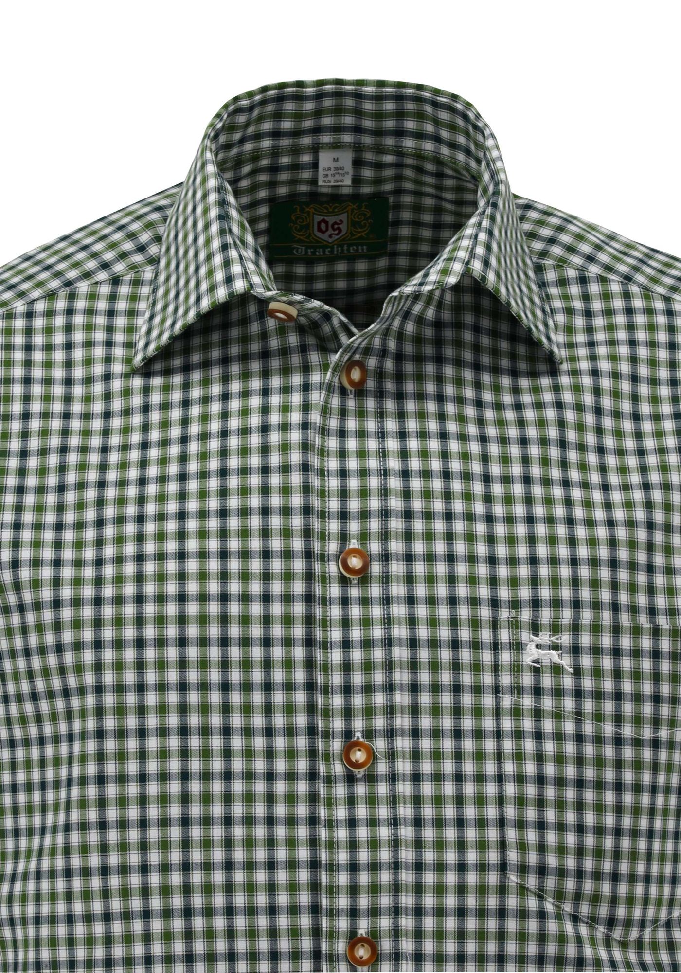 OS Trachten Trachtenhemd Slim Fit Ipuve