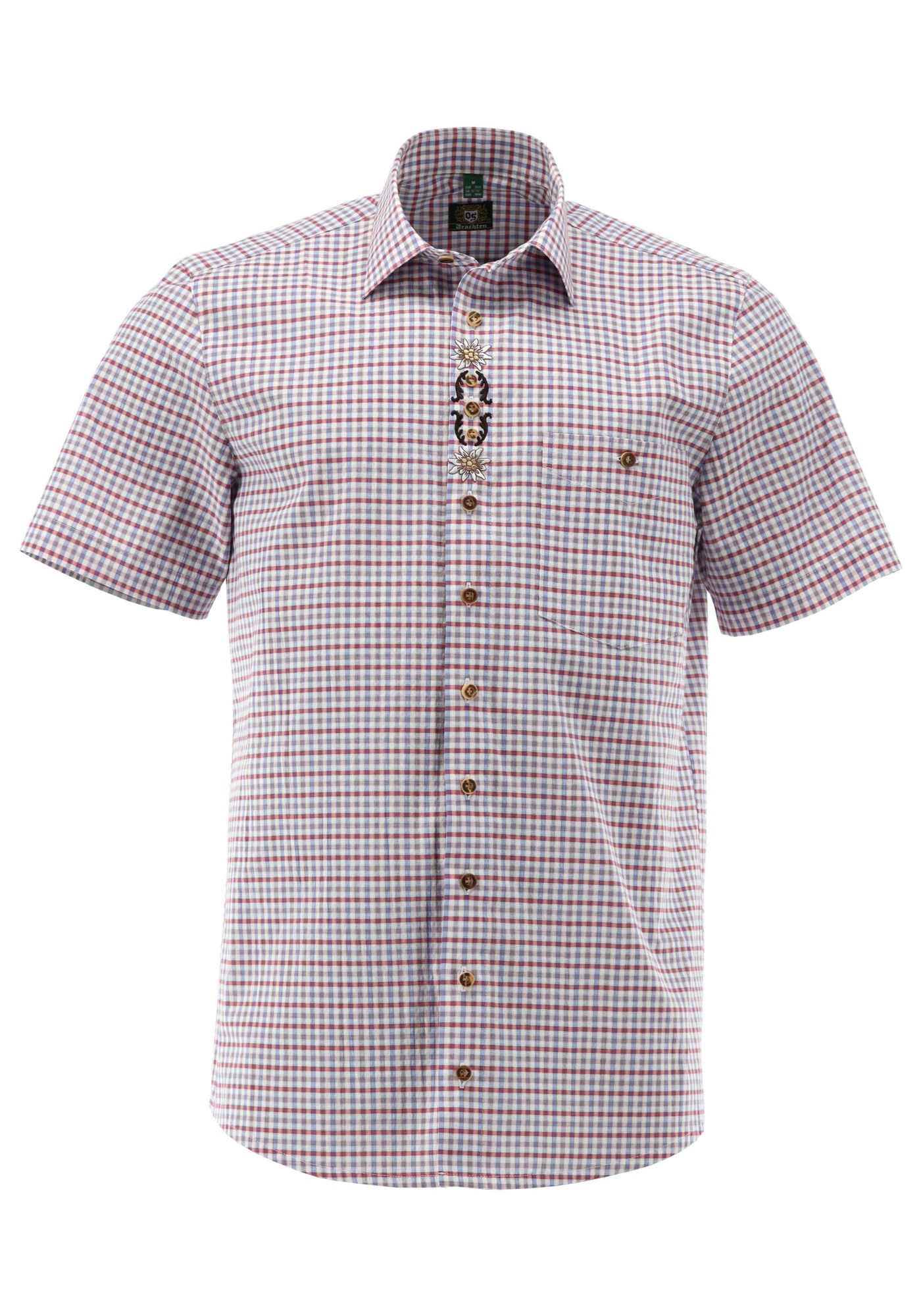 OS Trachten Kurzarmhemd Slim Fit Wilfi