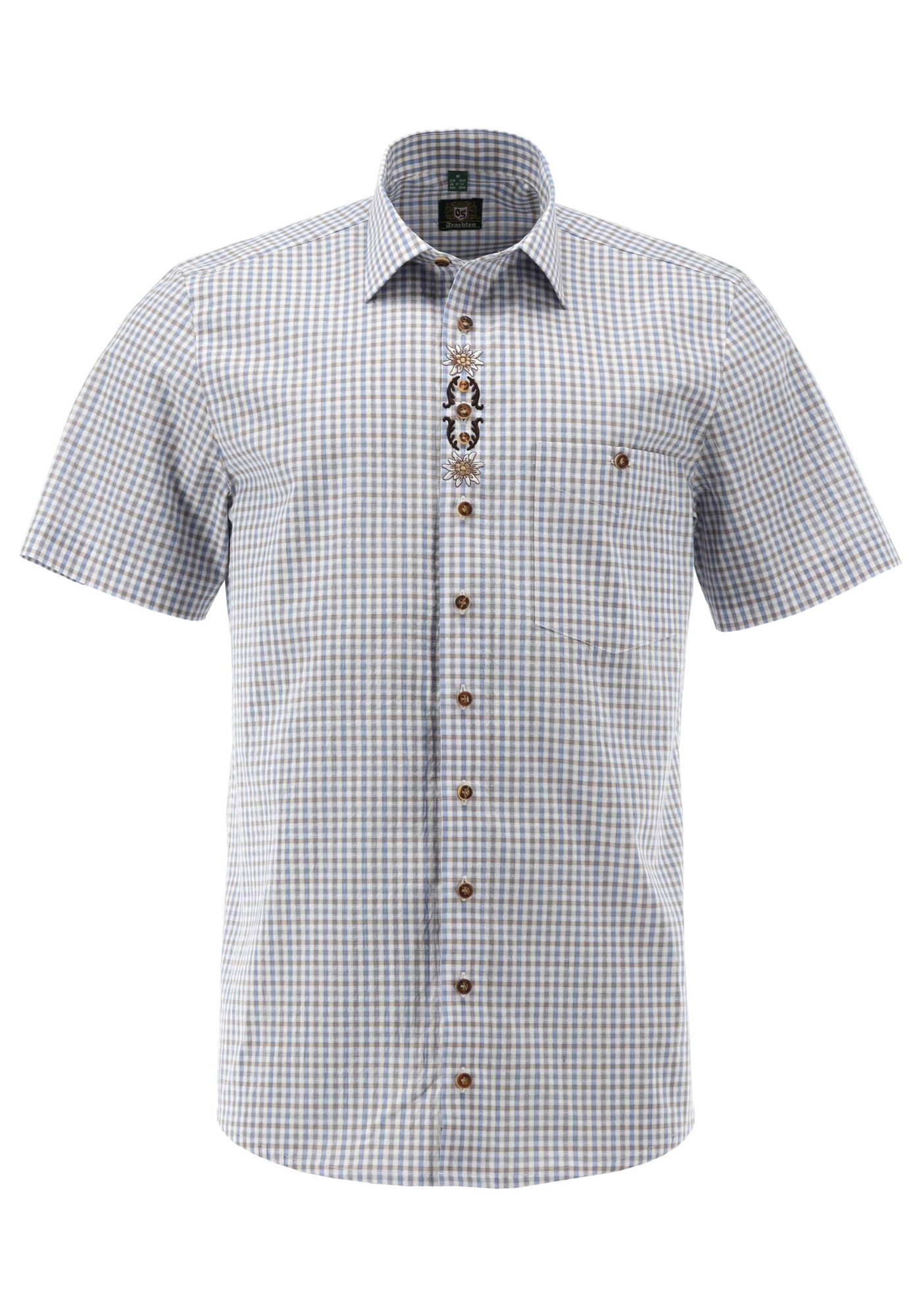OS Trachten Kurzarmhemd Slim Fit Wilfi