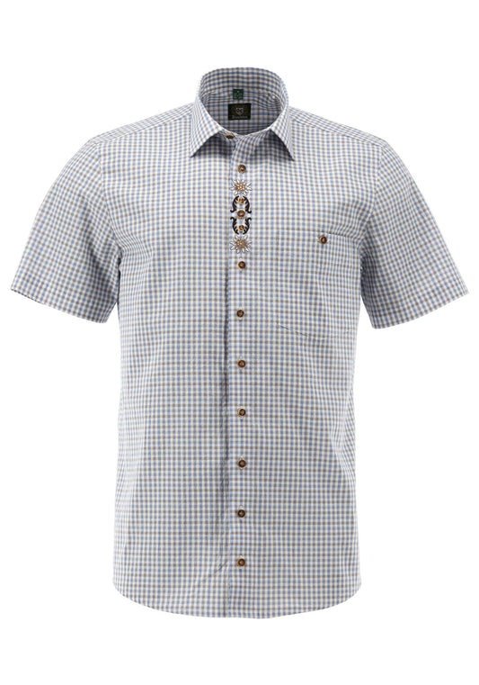 OS Trachten Kurzarmhemd Slim Fit Wilfi