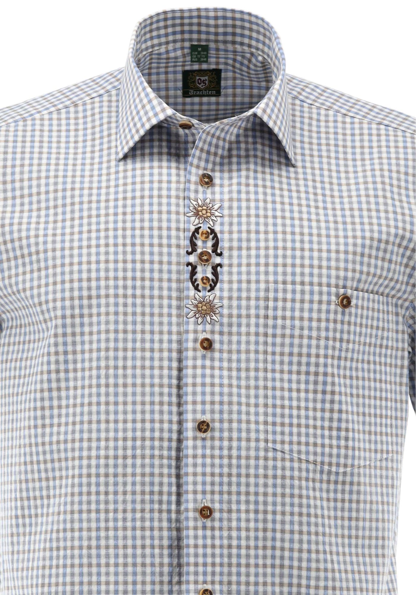 OS Trachten Kurzarmhemd Slim Fit Wilfi