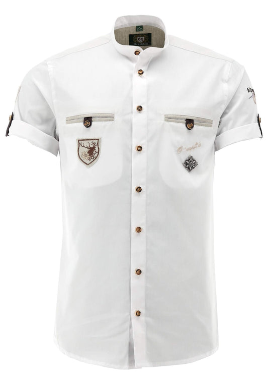 OS Trachten Kurzarmhemd Slim Fit Draga