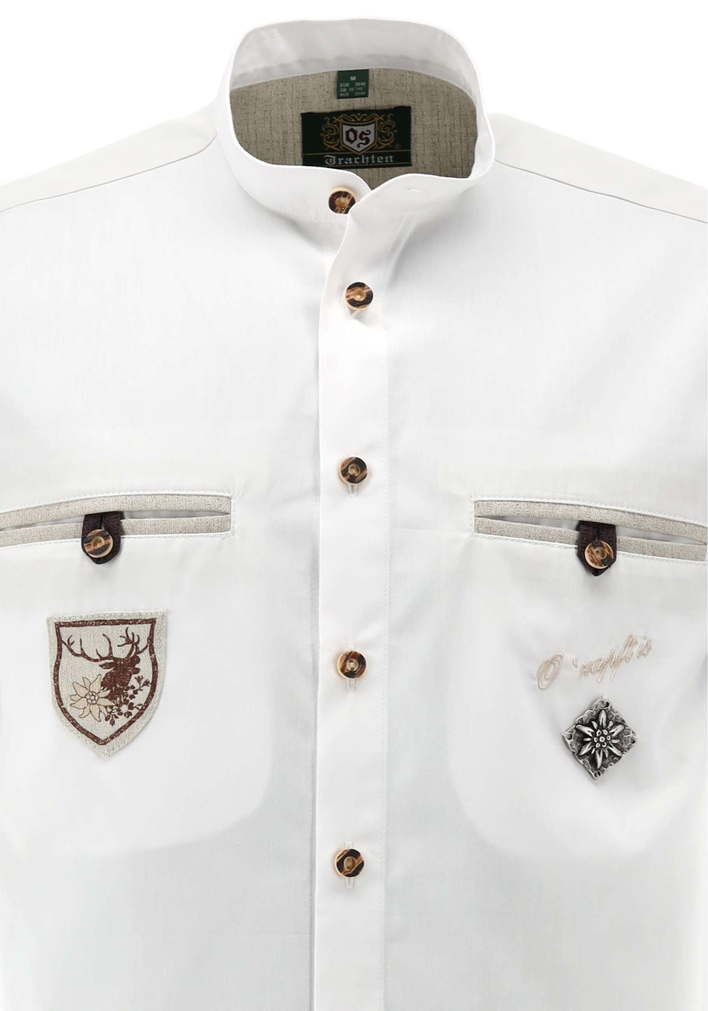 OS Trachten Kurzarmhemd Slim Fit Draga