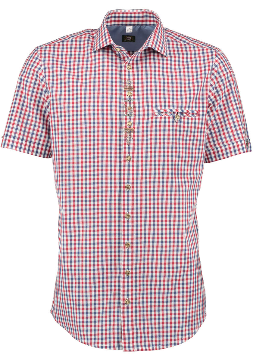 OS Trachten Trachtenhemd Slim Fit Bleri