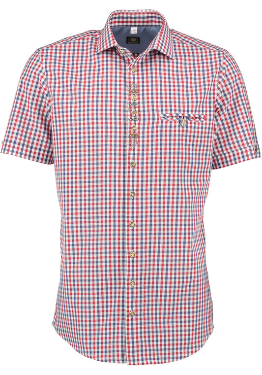 OS Trachten Trachtenhemd Slim Fit Bleri
