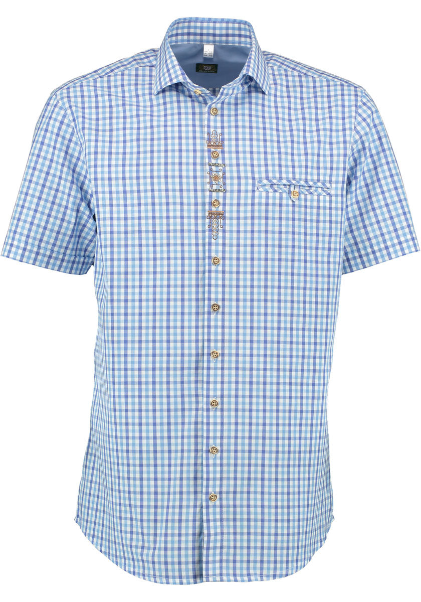 OS Trachten Trachtenhemd Slim Fit Bleri