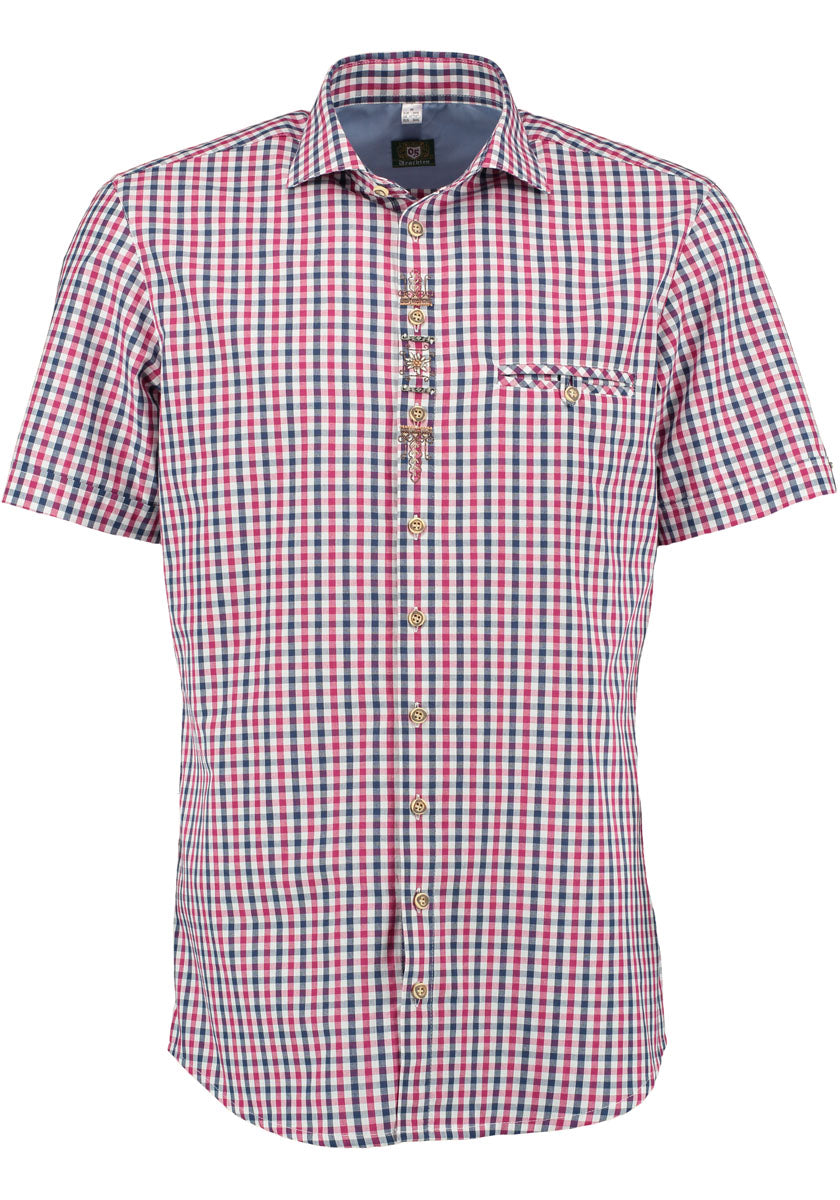 OS Trachten Trachtenhemd Slim Fit Bleri