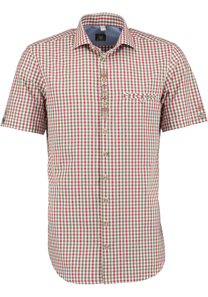 OS Trachten Trachtenhemd Slim Fit Bleri