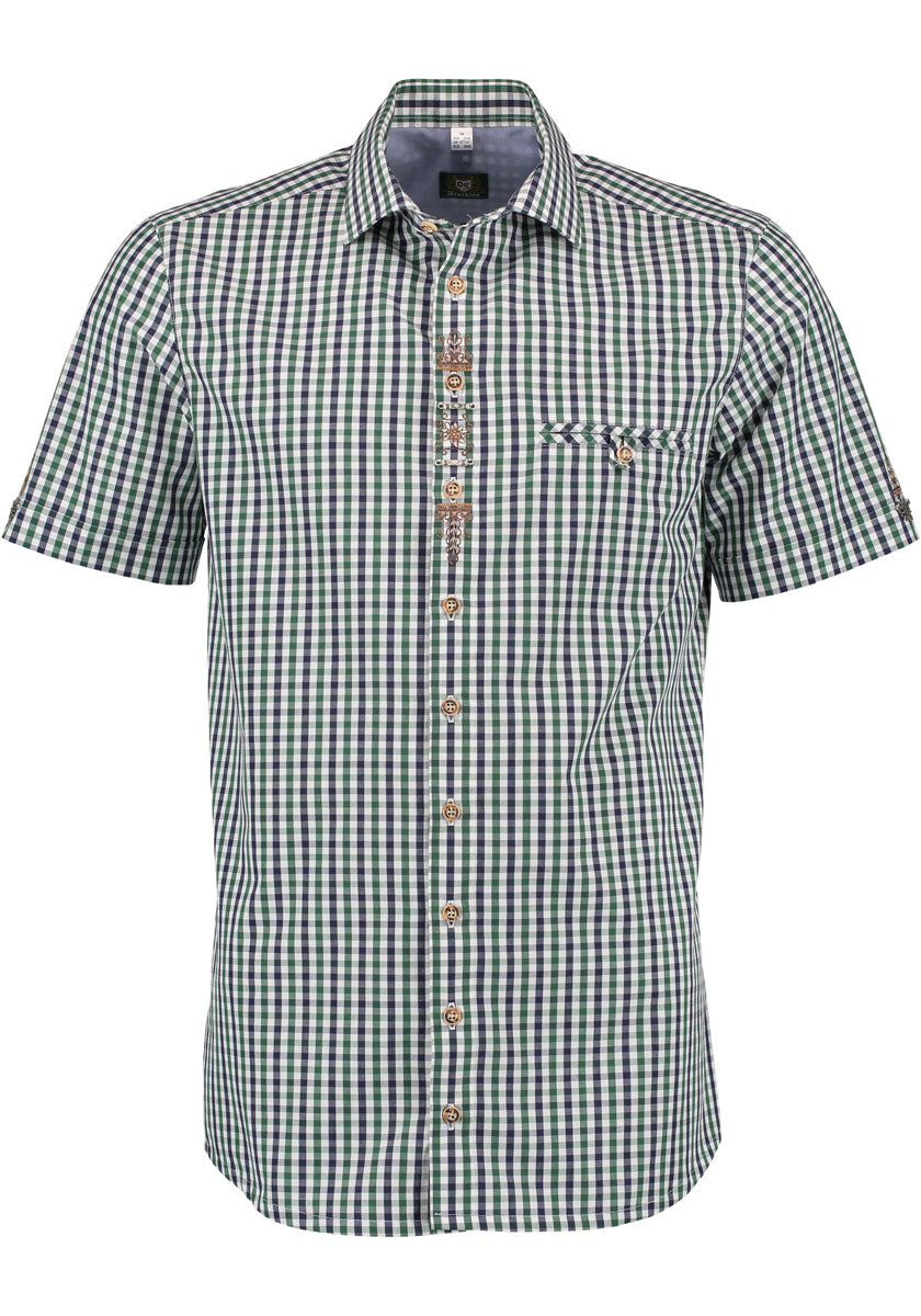 OS Trachten Trachtenhemd Slim Fit Bleri