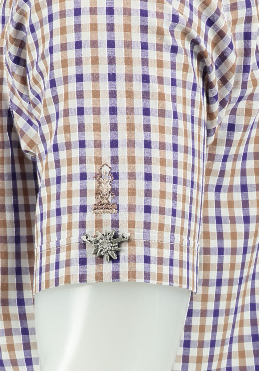 OS Trachten Trachtenhemd Slim Fit Bleri