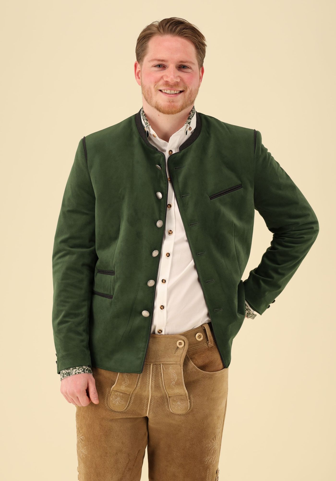 Gipfelstürmer Samt Trachtensakko Slim Fit Xenado