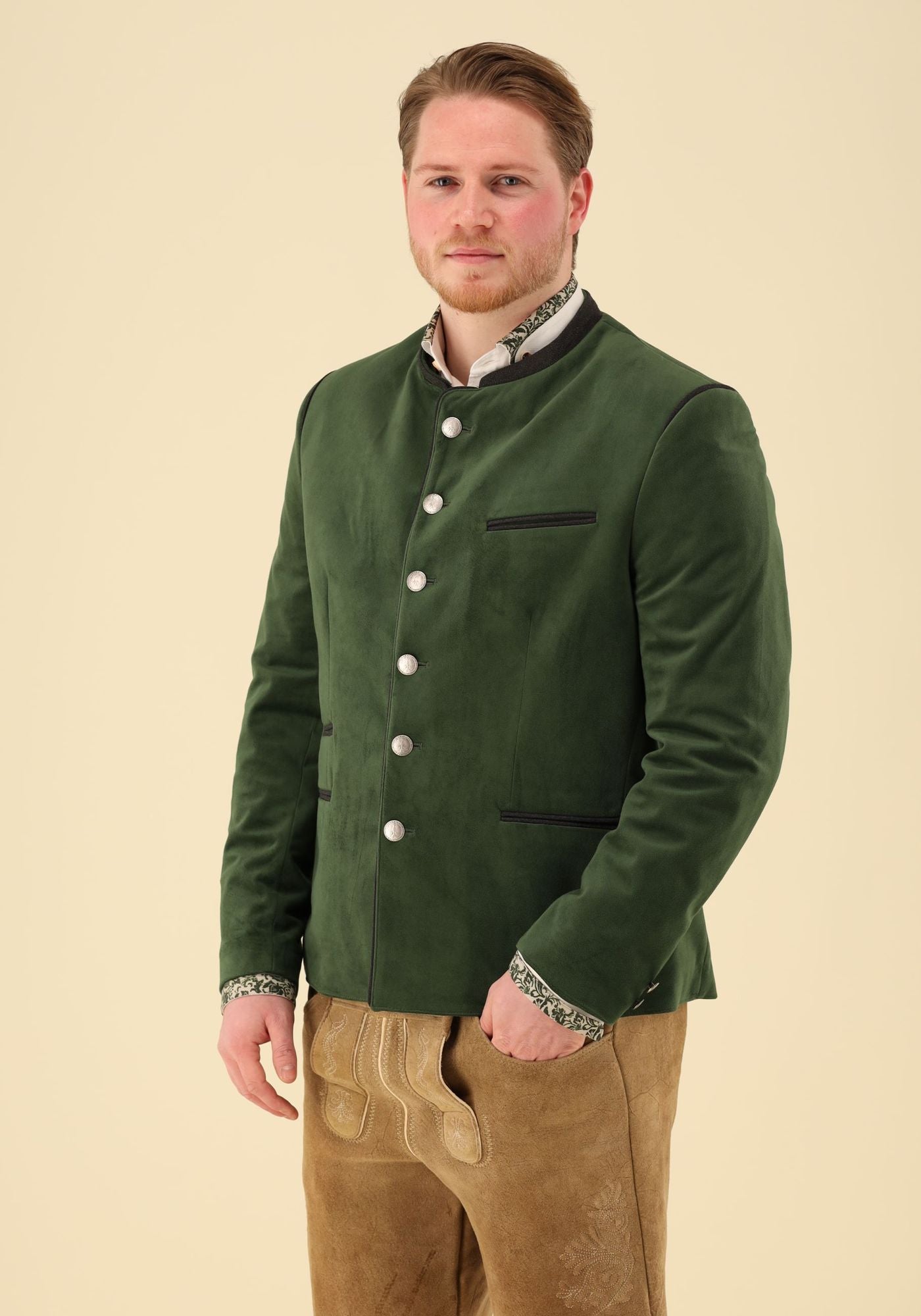 Gipfelstürmer Samt Trachtensakko Slim Fit Xenado