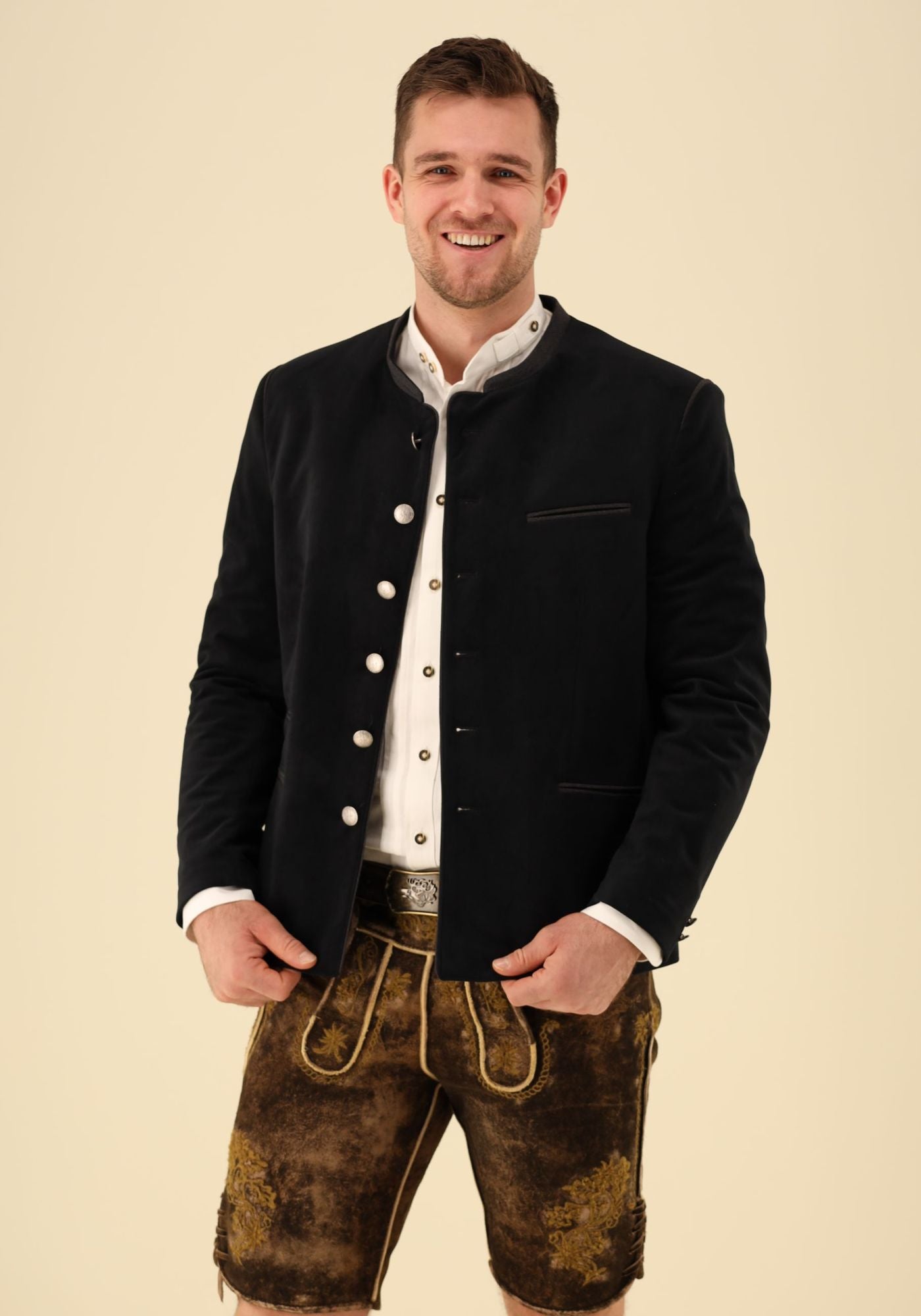 Gipfelstürmer Samt Trachtensakko Slim Fit Xenado